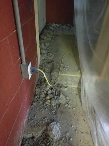 Digging the Pit for the Sump Pump