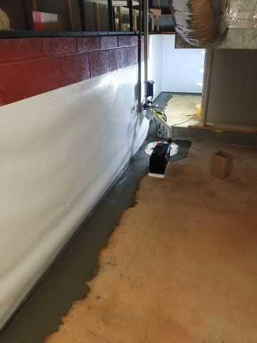 Finished Waterproofed Basement Wall