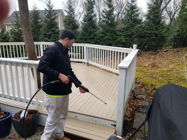 Pressure Washing on Deck