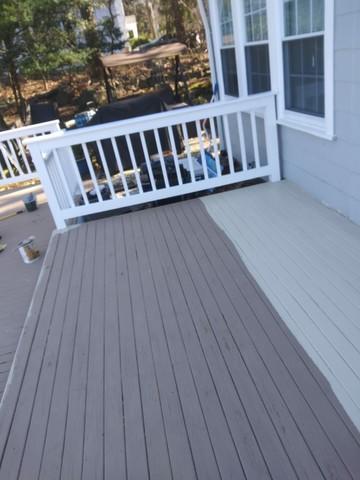 Deck Painting in Progress