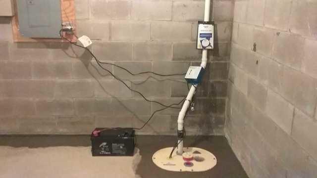 <p>Newly installed UltraSump sump pump system.</p>