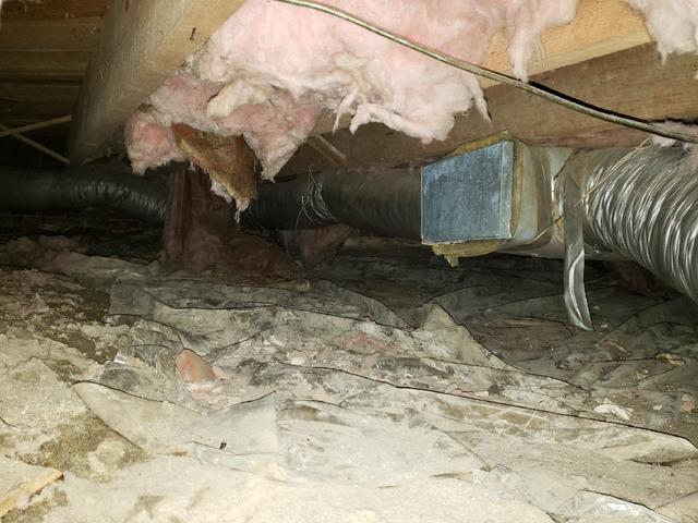 Falling Fiberglass Insulation