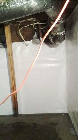 CleanSpace Vapor Barrier & WaterGuard Perimeter Drainage