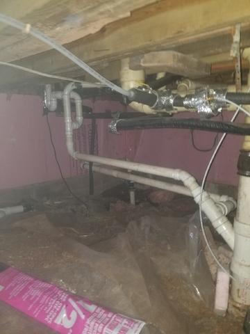 Before Shot of Old Insulation