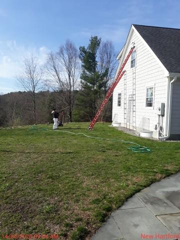 Pressure Washing in Progress