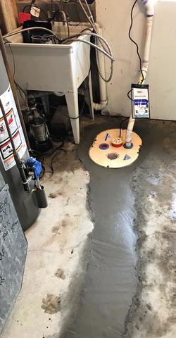 Replacement of Concrete and Sump Pump Installation