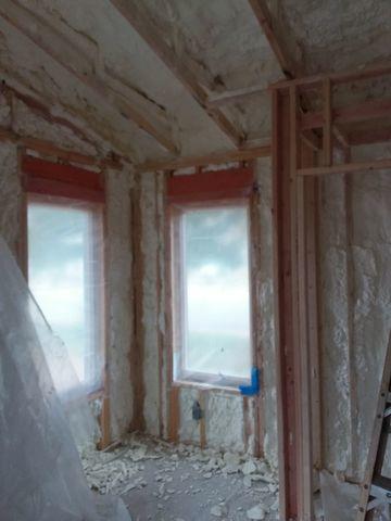 Spray Foam On Walls and Roof Deck