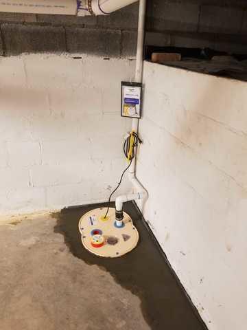 Installed Sump Pump