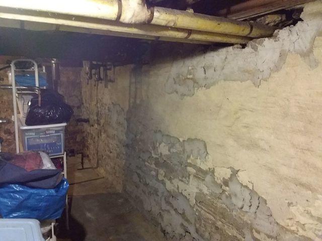 Rim Joist and Bare Walls Before Photo