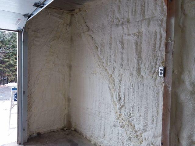 Spray Foam Applied Along Walls