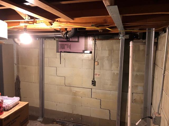 PowerBrace® Wall Bracing System Immediately Stabilizes Basement in Superior, WI