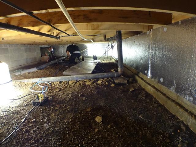 Insulation on crawlspace walls will help the comfort of your floors in your living space