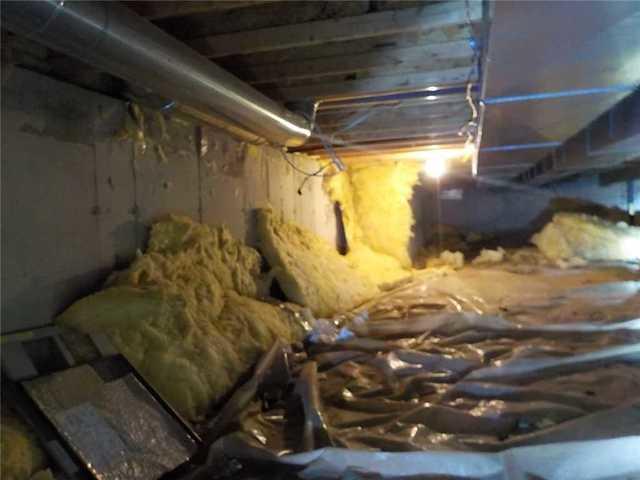 Insulation Falling Due to Water Damage