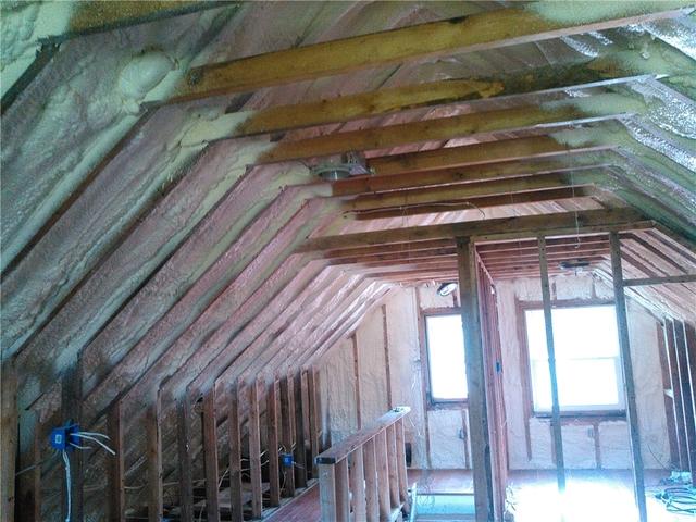 Closed Cell Spray Foam Insulates Rim Joists