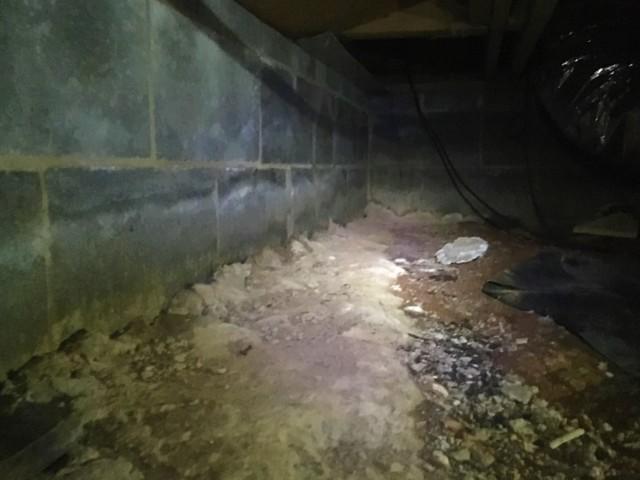 Corner of Exposed Crawl Space