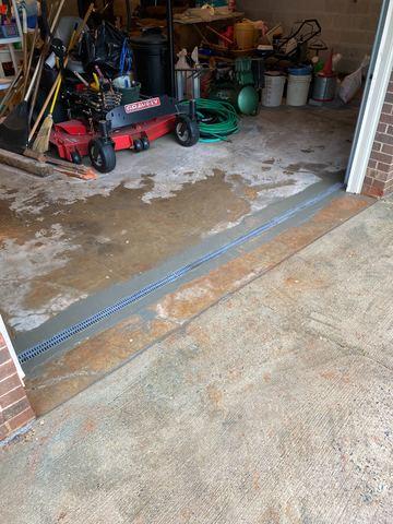 Drain Installed by Bay Door