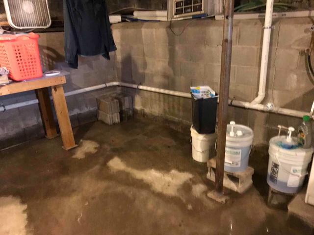 Wet Basement Before
