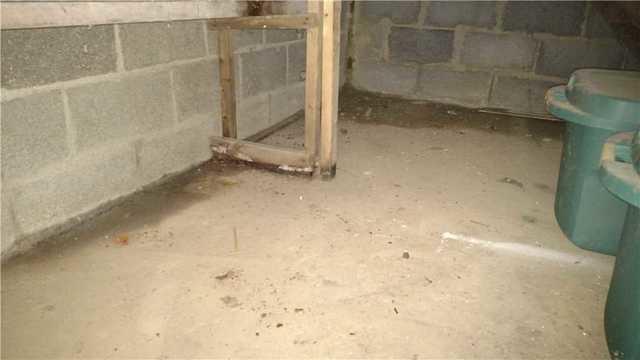 You can see water around the edges of the basement.