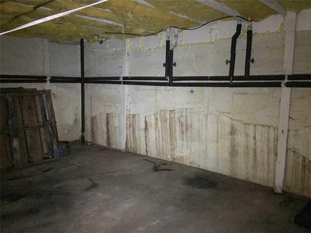 This photo shows bowing and cracking in this Superior basement.