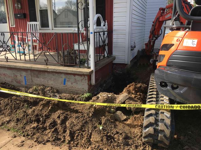 Our Foreman Todd and his crew digging for the Helical Pier Installation