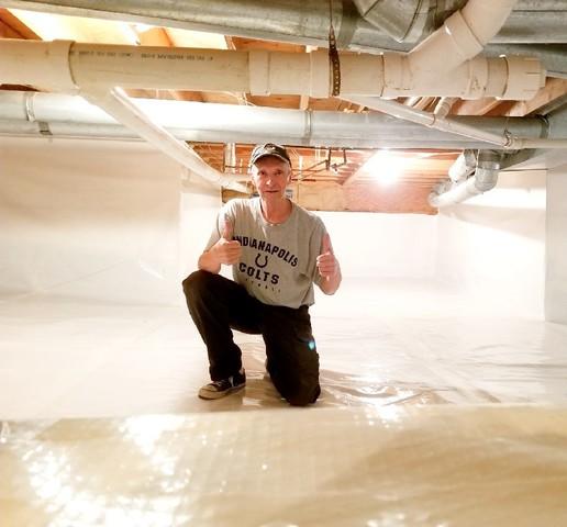 Homeowner Mike was very happy with his newly encapsulated crawl space with our CleanSpace Vapor Barrier.