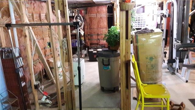 Unfinished walls and floors