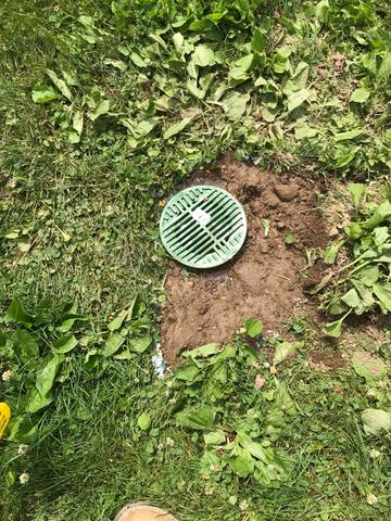 Location chosen for drainage system from the basement