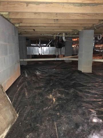 Dirty Entrance into Crawl Space