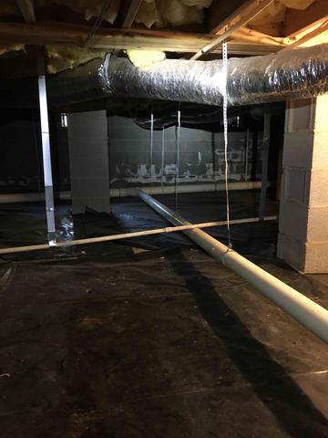 Exposed Crawl Space Supports