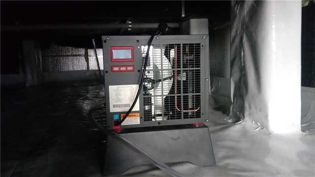 SaniDry XP Dehumidifier Installed in Crawl Space