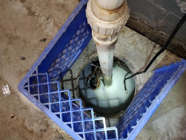 Existing Sump Pump Before Photo
