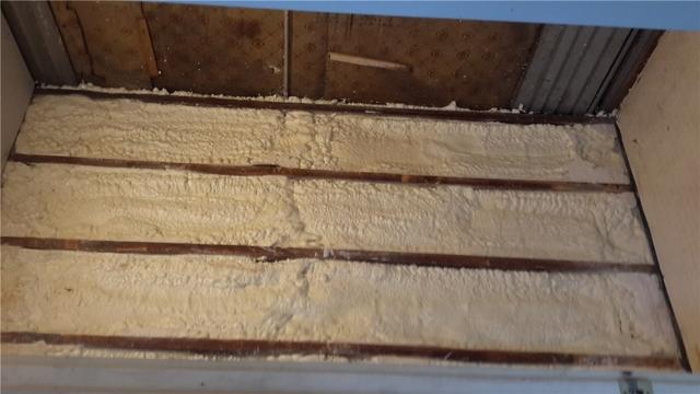 Spray Foam Insulation Applied