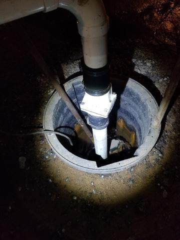 Before Photo - Existing Sump Pump