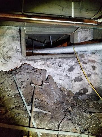 Stone Walls In Crawl Space