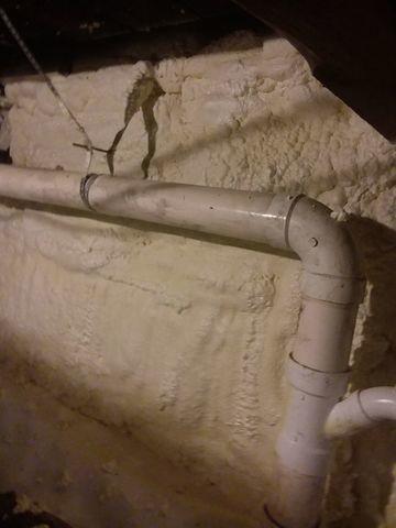 Spray foam insulation gets into cracks and seals off areas where outdoor air enters.