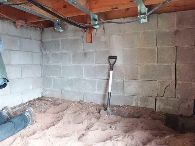 Before Photo Cracked Foundation Walls