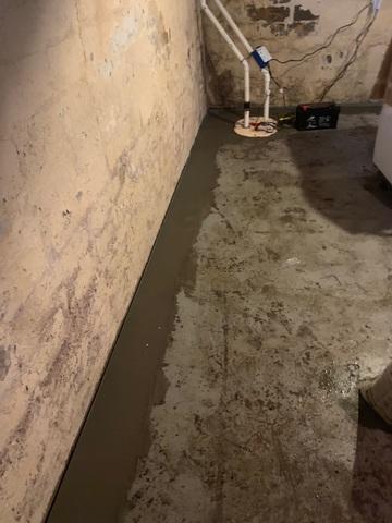 WaterGuard® Drainage System and TripleSafe™ Sump Pump Installed