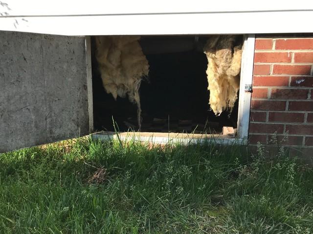 Exposed Crawl Space Entrance