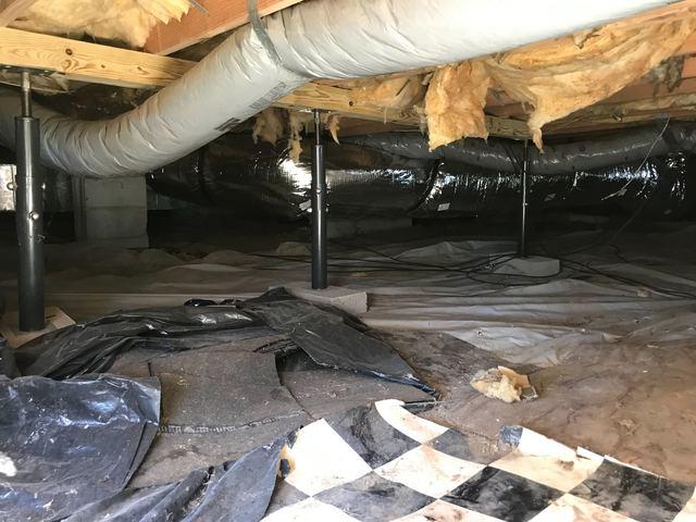 Inside Damp Crawl Space