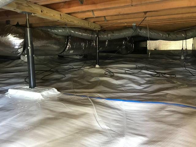 Inside Sealed Crawl Space