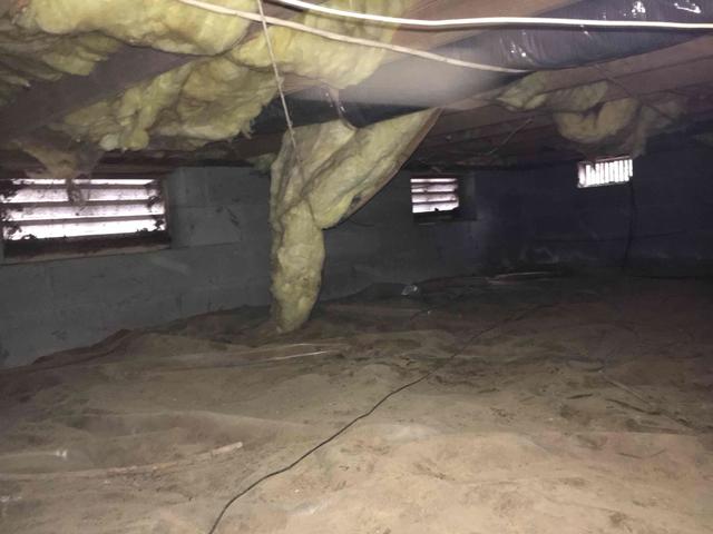 Falling Fiberglass Insulation