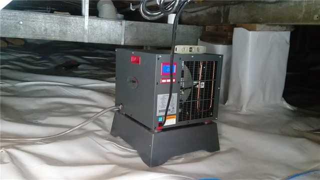 Installing SaniDry in Barb's Crawl Space