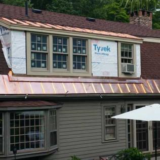 Copper Ice Slide on a Glendale, MA Roof