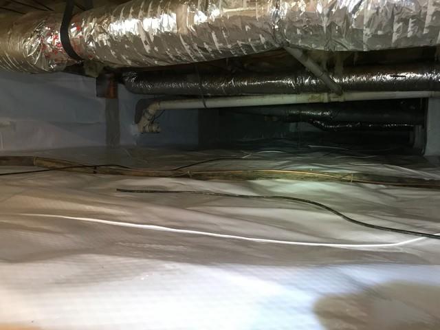 Vapor barrier is important to have running up any surface that can let moisture in. This is the only way to truly protect against vapor entering the crawl space.