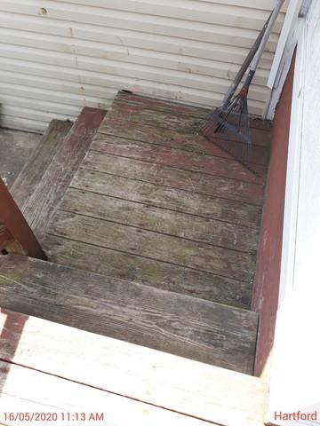 Power washing and sanding will get this deck ready to be stained!