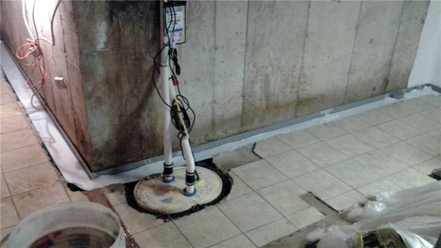 Basement Waterproofing Installation