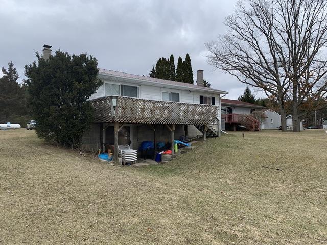 The old deck with rotted wood