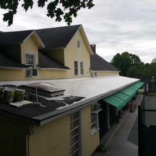 A Completed Roof Coating Project on a Commercial Facility in Stockbridge, MA