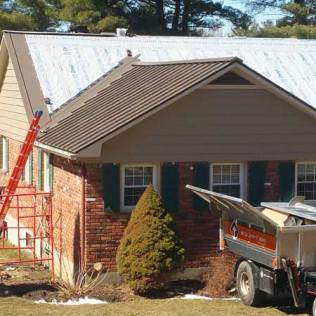 During a Metal Roof Installation in Richmond, MA