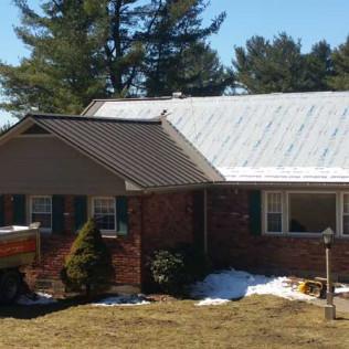 During a New Metal Roof Installation in Richmond, MA